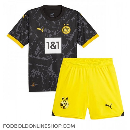 Borussia Dortmund Udebane Trøje Børn 2023-24 Kortærmet (+ Korte bukser)